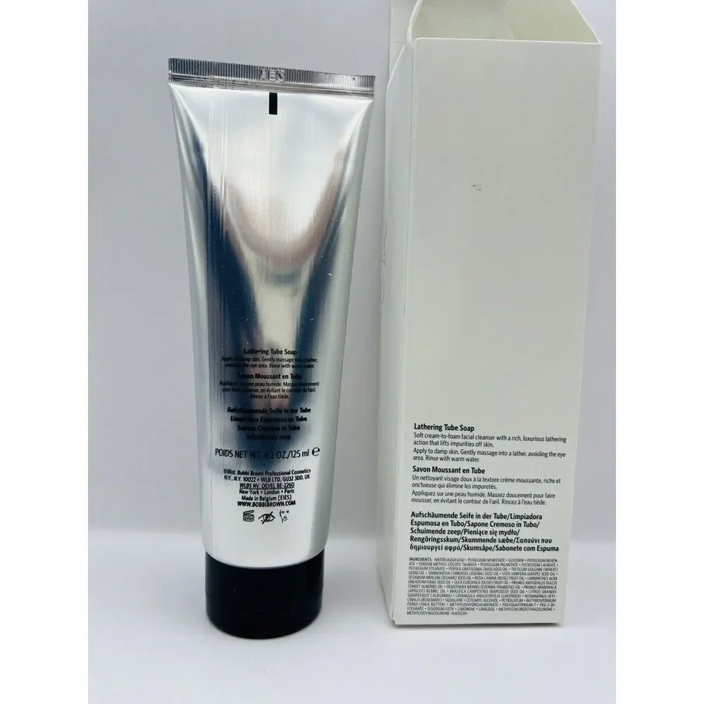 Bobbi Brown Lathering Tube Soap Rich Makeup Removing Cleanser 4.2 oz/ 125 ml New